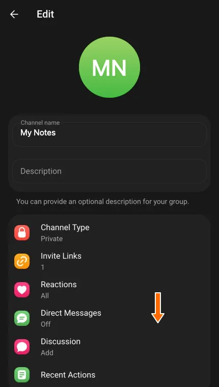 The Edit screen with Discussion set to Add.